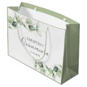 Eucalyptus 15th Birthday Greenery Quinceanera Groot Cadeauzakje (Achterkant Gekanteld)