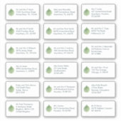 Eucalyptus 18 Individuele naam Adres Sans Serif Sticker (Voorkant)