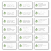 Eucalyptus 18 Individuele naam Adressen Bedrijfs Sticker (Voorkant)