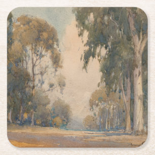 Eucalyptus (1922) – Delicate aquarel botanische af Kartonnen Onderzetters