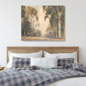 Eucalyptus (1922) – Delicate botanische aquarel Canvas Afdruk (Insitu (Slaapkamer))