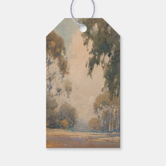 Eucalyptus (1922) – Delicate waterverf botanische Cadeaulabel (Voorkant)