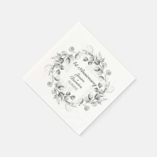Eucalyptus 1e papieren bruiloft Jubileum Servet (Hoek)
