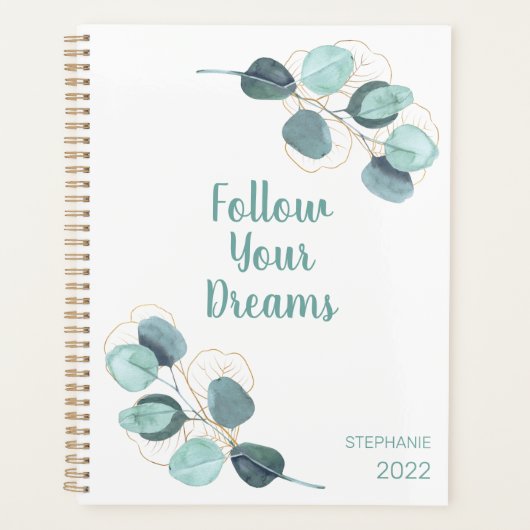 Eucalyptus 2022 Kalender Botanisch aangepast Planner (Voorkant)