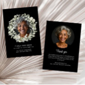 Eucalyptus 2-foto begrafenis / gedenkteken bedankkaart