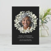 Eucalyptus 2-foto begrafenis / gedenkteken bedankkaart (Staand voorkant)