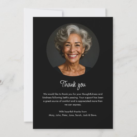 Eucalyptus 2-foto begrafenis / gedenkteken bedankkaart (Achterkant)