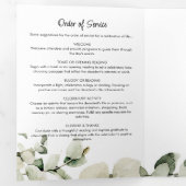 Eucalyptus 2-foto begrafenis / gedenkteken drieluik programma (Binnenzijde eerst)