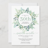 Eucalyptus 30e verjaardag Uitnodiging (Voorkant)