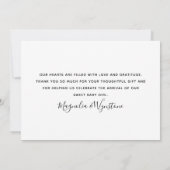 Eucalyptus 3 Foto Baby geboorte Stat Bedankkaart (Achterkant)