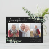 Eucalyptus 3 Foto Funeral Sympathie Hartelijk dank Bedankkaart (Staand voorkant)