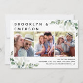 Eucalyptus 3 Foto QR Code Weddenschap Kaart (Voorkant)