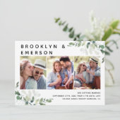 Eucalyptus 3 Foto QR Code Weddenschap Kaart (Staand voorkant)