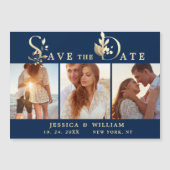 Eucalyptus 3 FOTO Save the Date Magnetic Card (Voorkant)