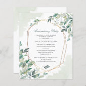 Eucalyptus 50e bruiloft Jubileum uitnodiging (Voorkant / Achterkant)