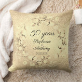 Eucalyptus 50e gouden bruiloft Jubileum Kussen (Deken)