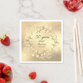 Eucalyptus 50e gouden bruiloft Jubileum Servet (Insitu)