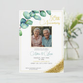 Eucalyptus 50ste bruiloft Jubileum Kaart (Staand voorkant)