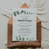 Eucalyptus 50th Wedding-Jubileum van de fijne puin Kaart