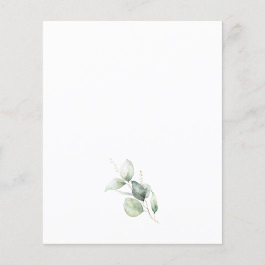 Eucalyptus 60e verjaardag Party uitnodiging (Achterkant)