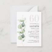 Eucalyptus 60e verjaardag uitnodiging (Voorkant)