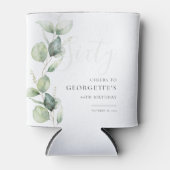 Eucalyptus 60e volwassen verjaardagsfeestje blikjeskoeler (Voorkant)