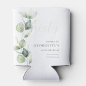 Eucalyptus 60e volwassen verjaardagsfeestje blikjeskoeler (Achterkant)