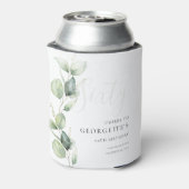 Eucalyptus 60e volwassen verjaardagsfeestje blikjeskoeler (Blikje Achterkant)