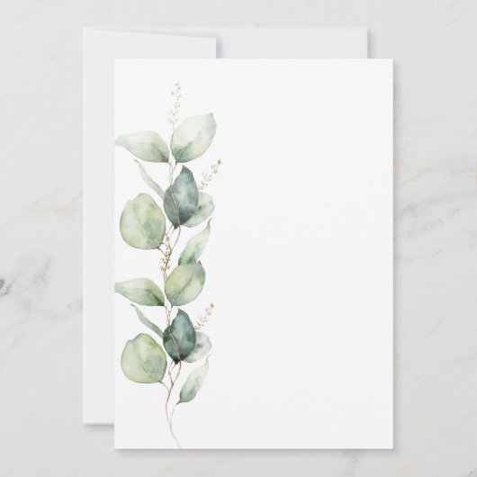 Eucalyptus 60th Birthday Botanical Greenery Party Kaart (Achterkant)
