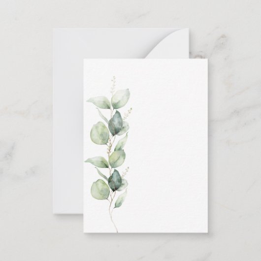 Eucalyptus 60th Birthday Greenery Invitation Notitiekaartje (Achterkant)