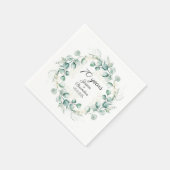 Eucalyptus 70e bruiloft Jubileum groen Servet (Hoek)