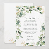 Eucalyptus 70th Birthday  Bedankkaart (Voorkant / Achterkant)