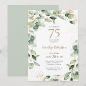 Eucalyptus 75e verjaardag kaart (Voorkant / Achterkant)