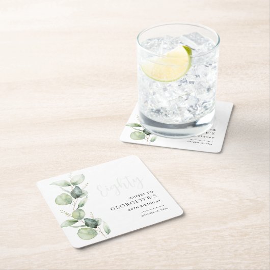 Eucalyptus 80e Waterverf Kartonnen Onderzetters (Insitu)