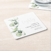 Eucalyptus 80e Waterverf Kartonnen Onderzetters (Schuin)