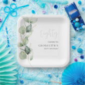 Eucalyptus 80e Waterverf Papieren Bordje (Feest)