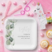 Eucalyptus 80e Waterverf Papieren Bordje (Feest)