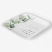 Eucalyptus 80e Waterverf Papieren Bordje (Gebogen)