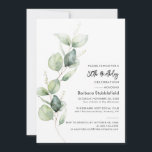Eucalyptus 80th Birthday Party Botanical Kaart<br><div class="desc">De sjabloon van de Uitnodiging van de Partij van de Partij van de Begroting Eucalyptus 80th van de Dag van de Vrede u kunt gemakkelijk aanpassen of opnieuw voor andere mijlpaal gebeurtenissen door de "Personalize"knoop te klikken</div>