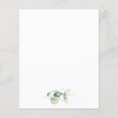 Eucalyptus 80th Birthday Party Invitation (Achterkant)