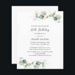 Eucalyptus 80th Birthday Party Invitation<br><div class="desc">Creëer uw eigen uitnodiging voor een speciale verjaardagsfeestdag met onze moderne minimale sjabloon door op de knop "Personaliseren" te klikken. U kunt gemakkelijk opnieuw voor andere speciale mijlpaalgebeurtenissen richten die omhoog komen om familie,  vrienden,  en medewerkers uit te nodigen</div>