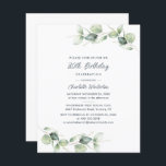 Eucalyptus 80th Birthday Party Invitation<br><div class="desc">Creëer uw eigen uitnodiging voor een speciale verjaardagsfeestdag met onze moderne minimale sjabloon door op de knop "Personaliseren" te klikken. U kunt gemakkelijk opnieuw voor andere speciale mijlpaalgebeurtenissen richten die omhoog komen om familie,  vrienden,  en medewerkers uit te nodigen</div>