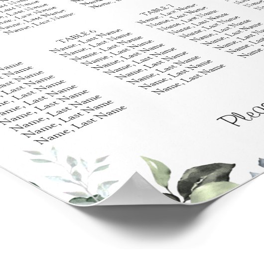 Eucalyptus 8 Tabellen Poster (Hoek)