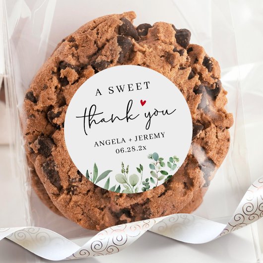 Eucalyptus A Sweet Hartelijk dank Ronde Sticker