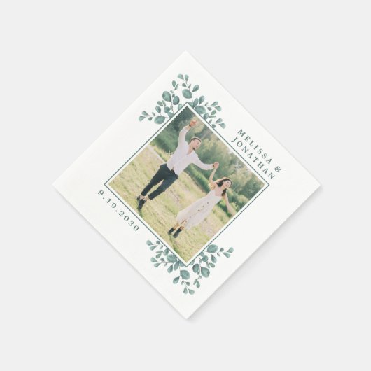 Eucalyptus Aangepaste foto Botanische lekkenwonden Servet (Hoek)