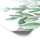 Eucalyptus Aangepaste Witte Groene Trouw Welkom Bo Poster (Hoek)