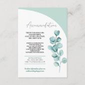 Eucalyptus Accommodatie Wedding Mint Leaves Informatiekaartje (Voorkant)