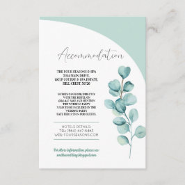 Eucalyptus Accommodatie Wedding Mint Leaves Informatiekaartje