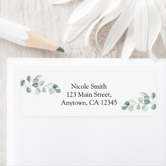 Eucalyptus-adreslabel Etiket (Insitu)