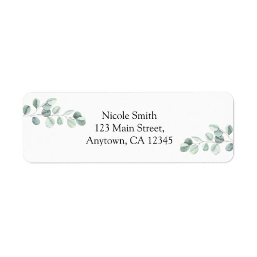 Eucalyptus-adreslabel Etiket (Voorkant)